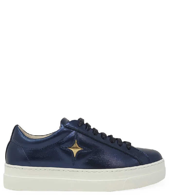 Classic Hiking Boots Moma X Madison Maison™ Navy Leather Platform Sneaker