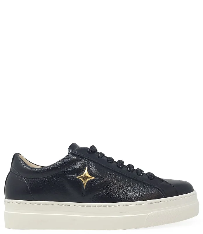 Luxury Sneakers For Sale Moma X Madison Maison™ Black Leather Platform Sneaker