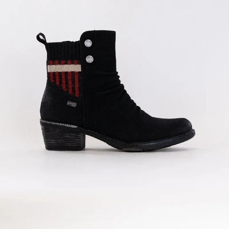Luxury Leather Sneakers Remonte R1172 (Women's) - Black
