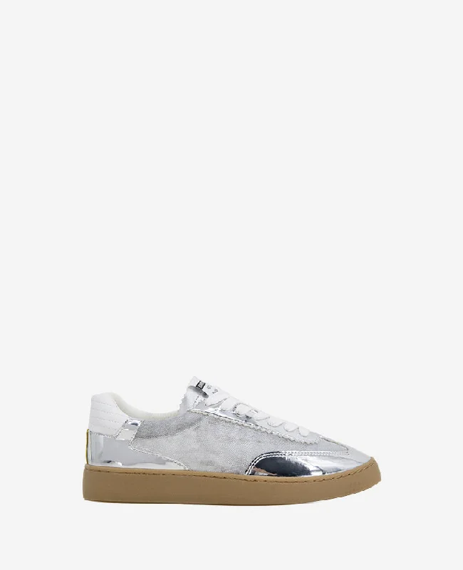 High Fashion Sneakers Sam Metallic Leather Mesh Sneaker