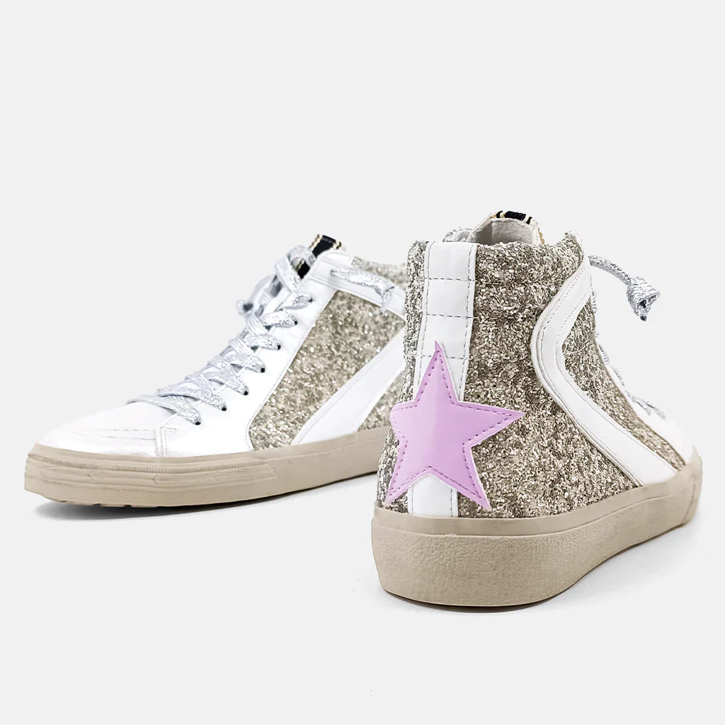 Classic Oxford Shoes Shu Shop Pearl Glitter High Top Sneaker