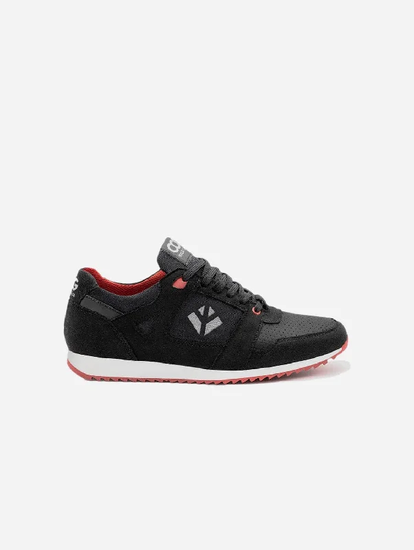 Comfortable Work Sneakers Raven Women's Vegan Sneakers | Black & Red