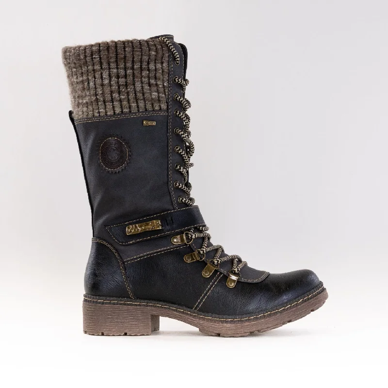 Leather Casual Shoes Spring Step Ababi Boot (Women's) - Black