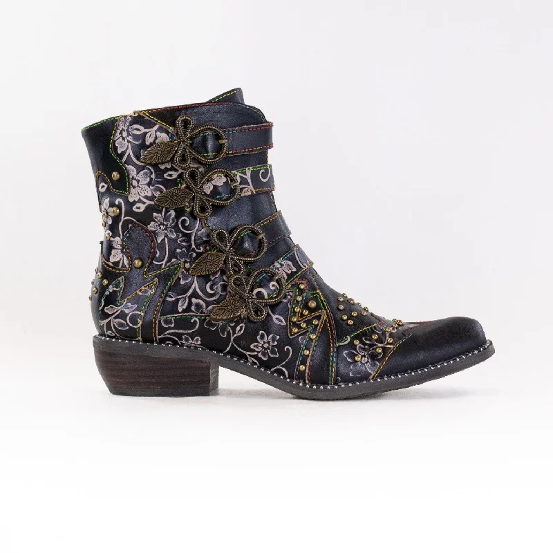 Fashionable Work Boots Spring Step L'Artiste Rodeha (Women's) - Black Leather