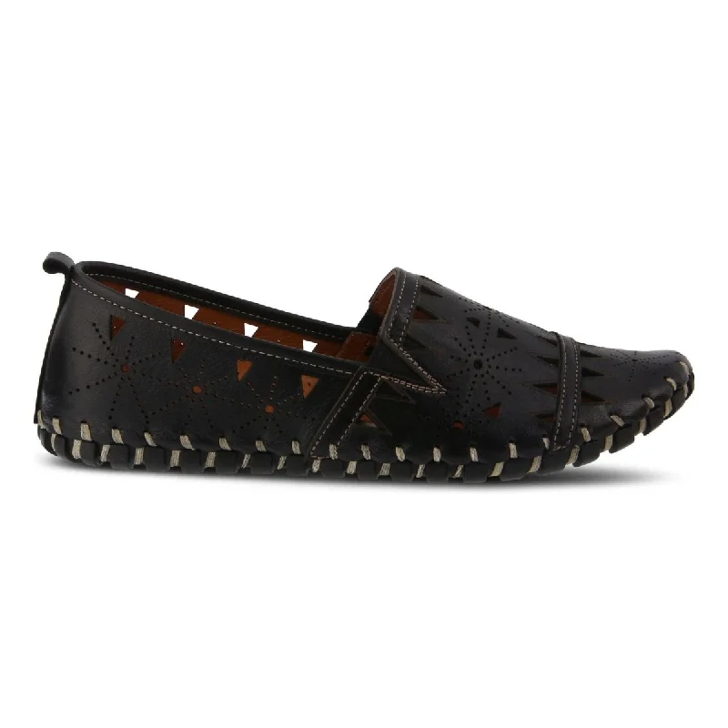 Comfortable Hiking Shoes Spring Step Women's Fusaro Black Leather