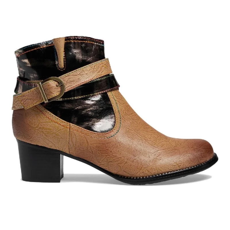 Stylish Work Shoes Spring Step Women's Zhamsha-Shine Brown Multi