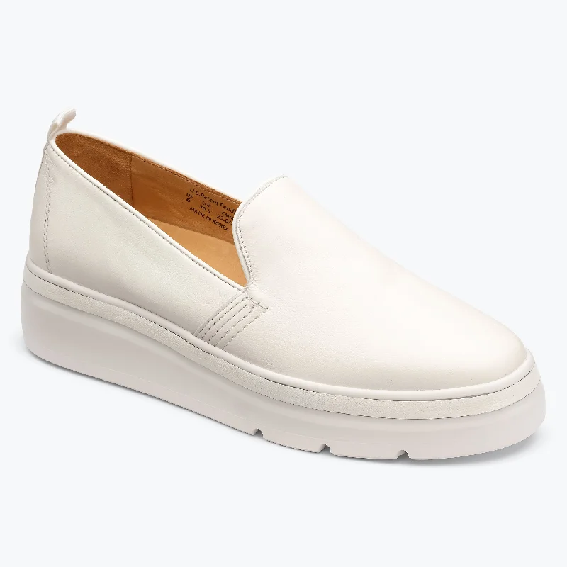 Sporty Casual Shoes Sutton Leather Sneaker - White