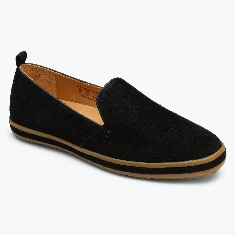 Stylish Sneakers Online Sutton Suede Slip On - Black