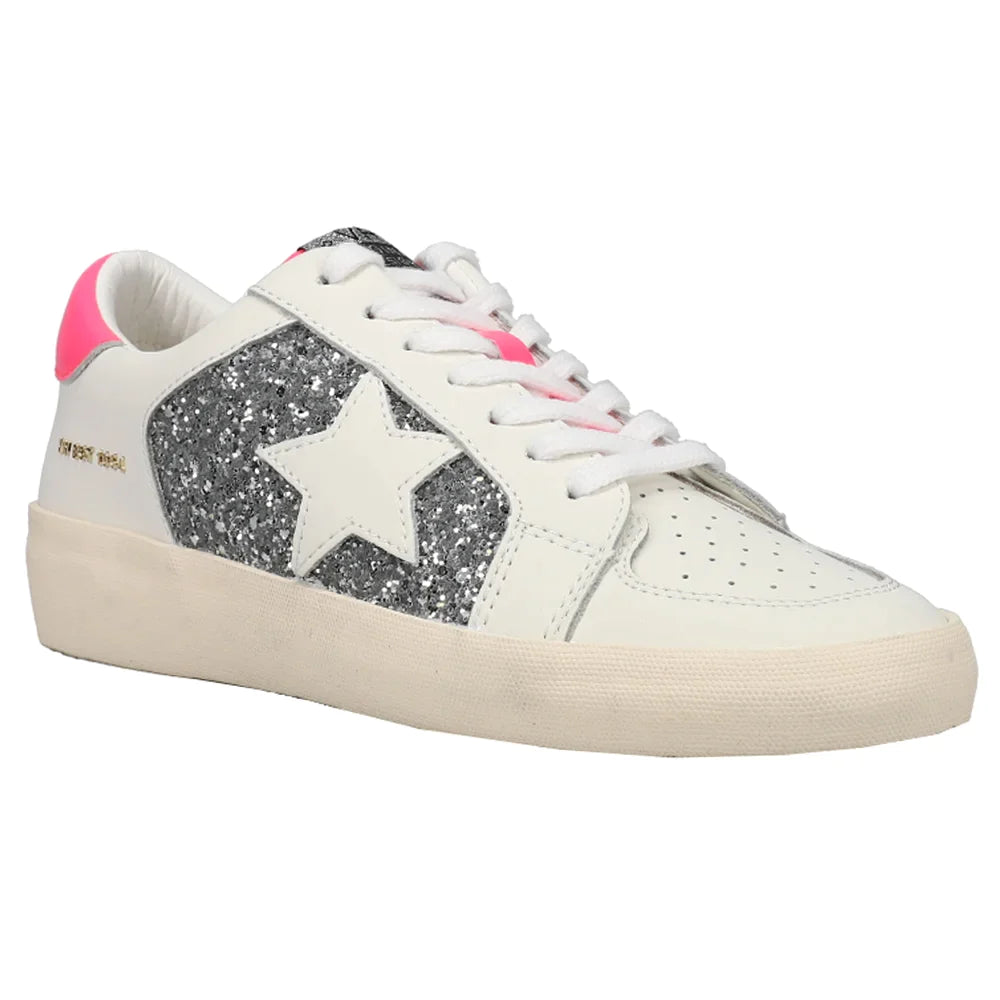 Trendy Casual Shoes Vintage Havana Positivity Neon Pink Sneakers