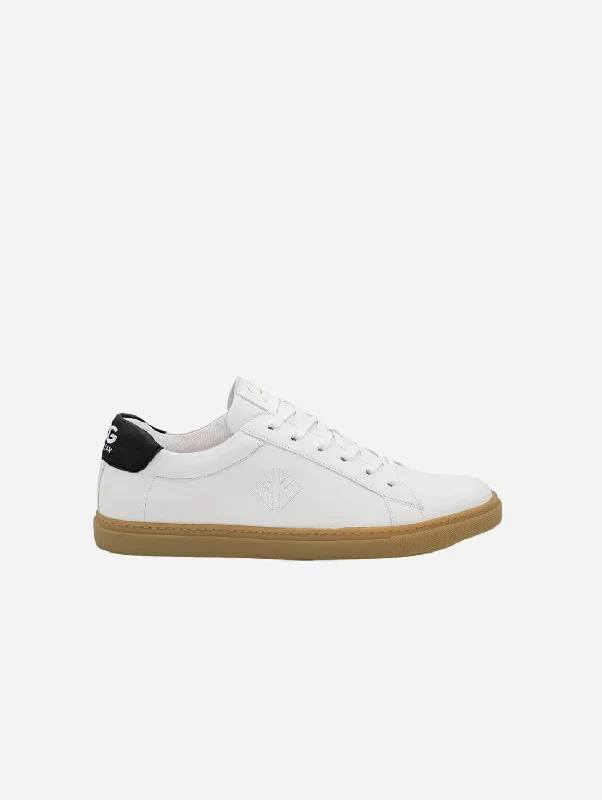 Fashionable Moccasins Winton Unisex Vegan Sneakers | White & Black